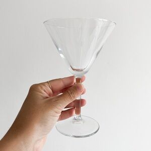 Vintage Martini Glasses with Stem - Set of 3